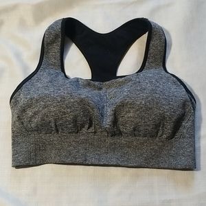 Champion padded racerback gray sports bra